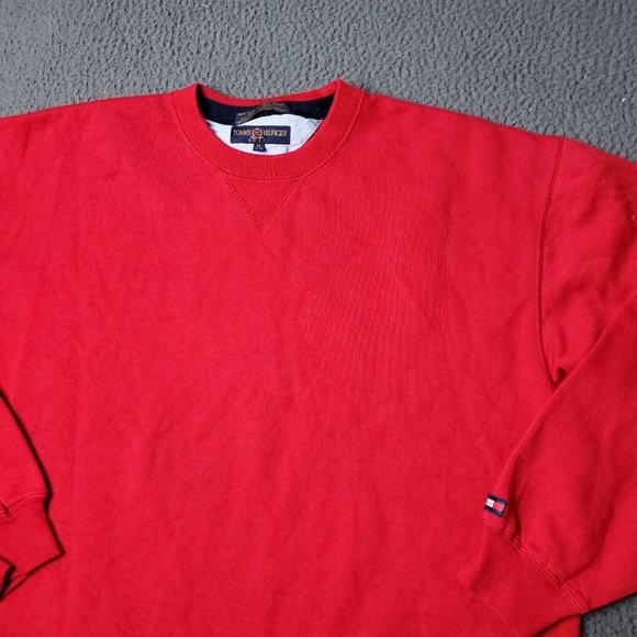 Tommy Hilfiger Golf Sweater Mens XL Pullover Red - Picture 6 of 8